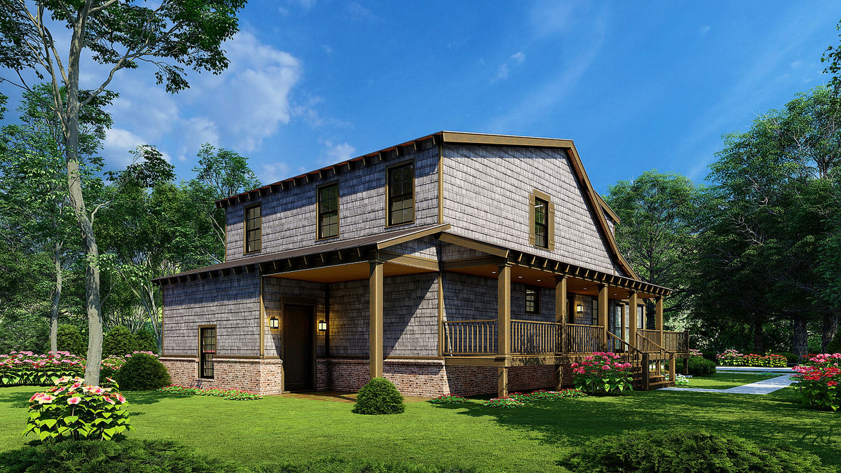 AE7838-A Farmhouse House, 3 Bedrooms, 2.5 Bathrooms | Rivers Edge Exterior-4