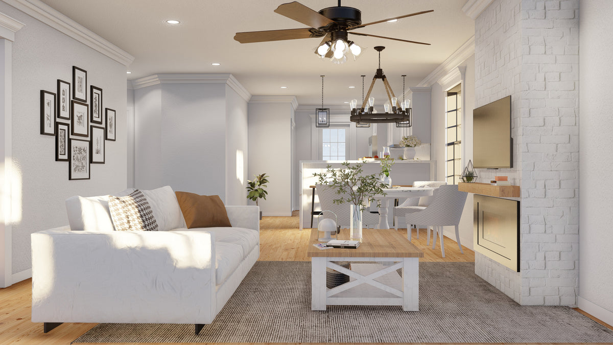 Inviting 1,250 Sq Ft Traditional Country Home with 3 Bedrooms