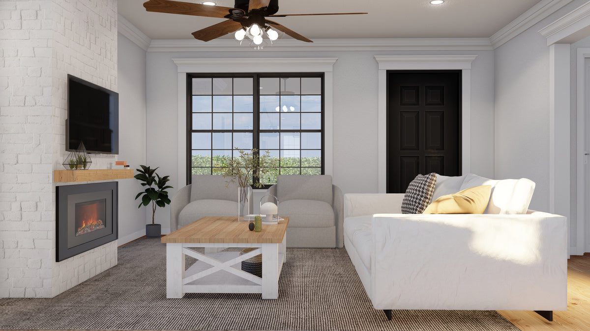 Inviting 1,250 Sq Ft Traditional Country Home with 3 Bedrooms