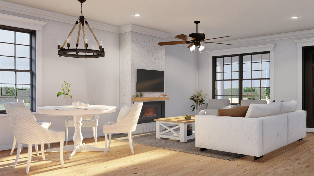 Inviting 1,250 Sq Ft Traditional Country Home with 3 Bedrooms