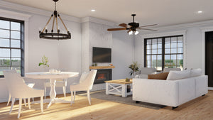 Inviting 1,250 Sq Ft Traditional Country Home with 3 Bedrooms