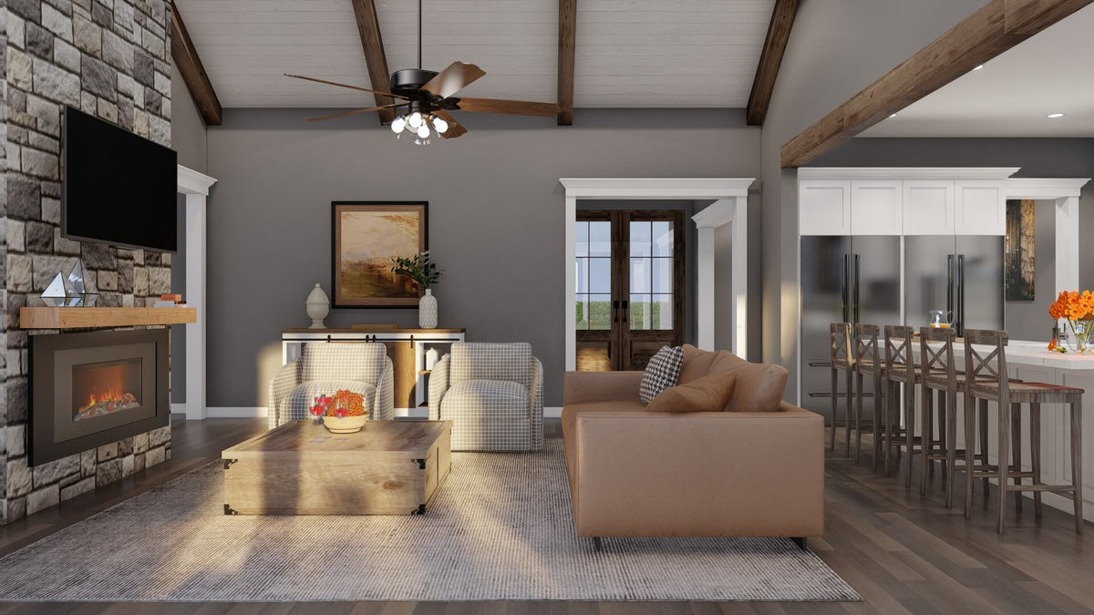 One-Story 2481 Sq Ft, 3-Bedroom Home with Luxurious Features