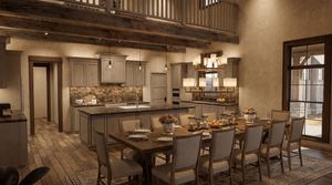 Saddle Ridge Farm House Plan | 4 Bedroom Farmhouse with Wraparound Porch & 4-Car Garage