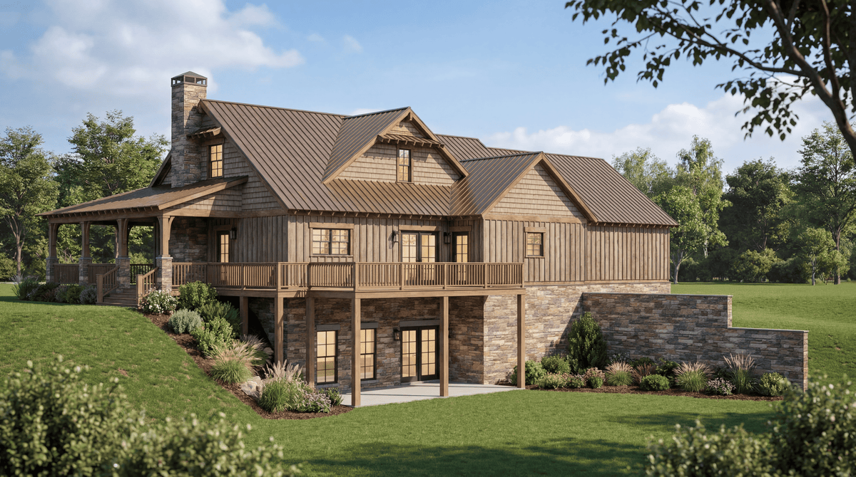 AE8390-A Cottage House, 2 Bedrooms, 3.5 Bathrooms | Copper Creek House Exterior-4
