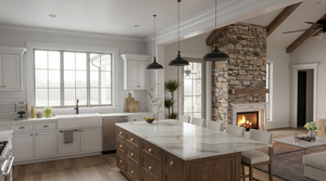 AE8404-A Farmhouse House, 4 Bedrooms, 3.5 Bathrooms | Hanover Farms House Plan Kitchen