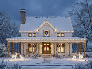C7540-A Modern Farmhouse, 4 Bedrooms, 3.5 Bathrooms | Columbia Heights Plan Exterior-5