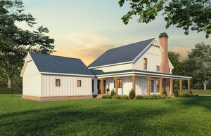 C7540-A Modern Farmhouse, 4 Bedrooms, 3.5 Bathrooms | Columbia Heights Plan Exterior-2