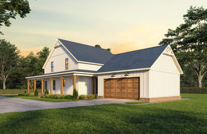 C7540-A Modern Farmhouse, 4 Bedrooms, 3.5 Bathrooms | Columbia Heights Plan Exterior-3