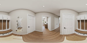 AJ7722-A Modern Farmhouse Mud Room Panorama, 4 Bedrooms, 4 Bathrooms | Plan 1062 