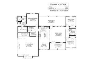 C7323-A The Mulberry 2 House First Floor Plan 3 Beds 2 Baths