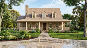 A8193-A Traditional House, 3 Bedrooms, 2 Bathrooms | Macomb House Plan Exterior-3