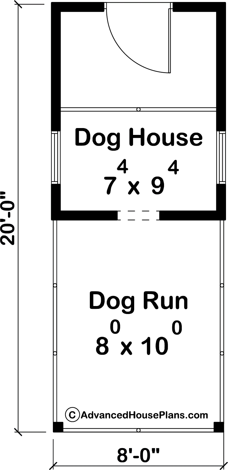 Bradshaw Dog House Plan - Archival Designs House Plans