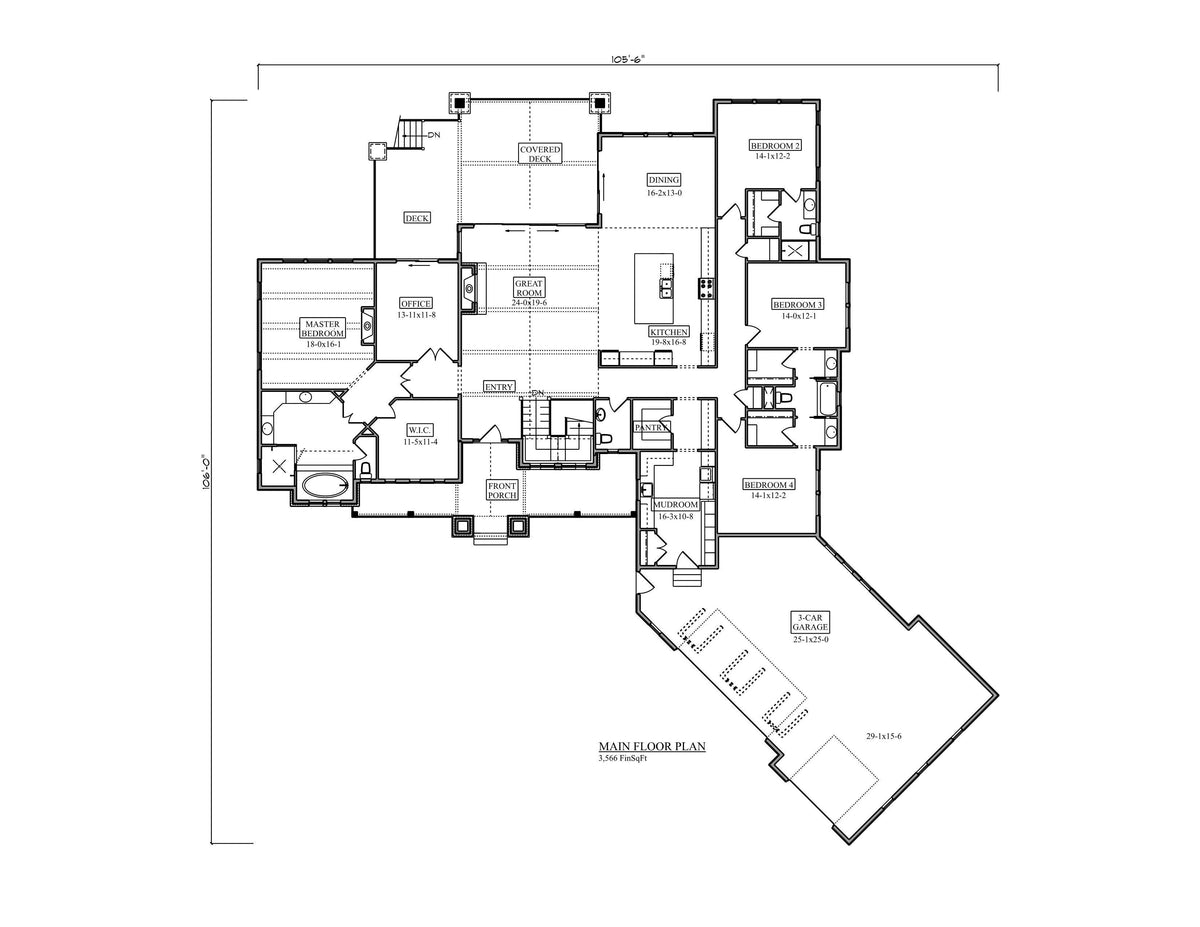 Catalina Ridge III House Plan - Archival Designs House Plans, floor plan