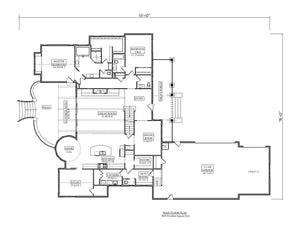 I7637-A Modern Farmhouse First Floor Plan, 4 Bedrooms, 2.5 Bathrooms | The Hudson Garden House Plan 