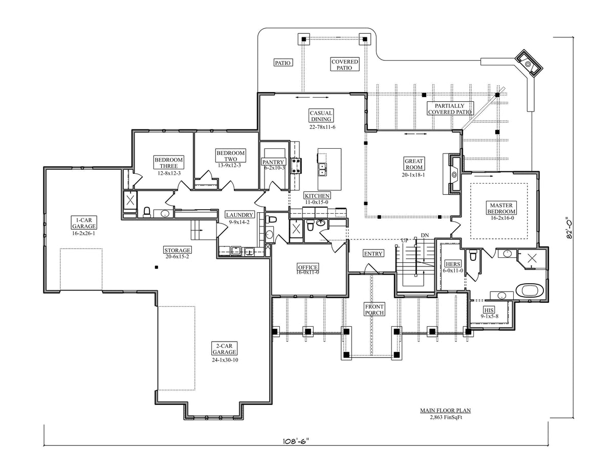 Caseys Ridge House Plan - Archival Designs House Plans, floor plan