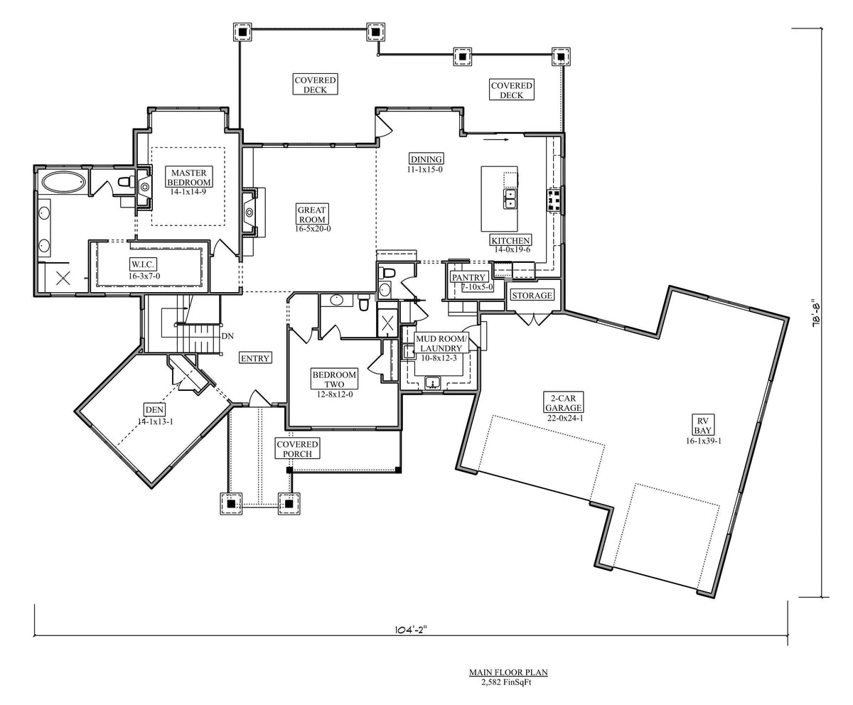 Mallard House Plan - Archival Designs House Plans, floor plan