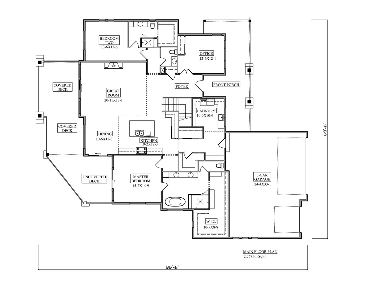 Arabella House Plan - Archival Designs House Plans, floor plan