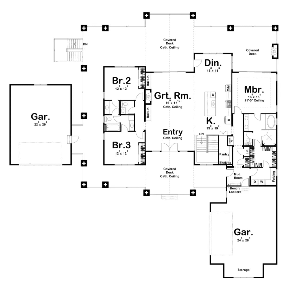 Copper Mill House Plan - Archival Designs House Plans, floor plan