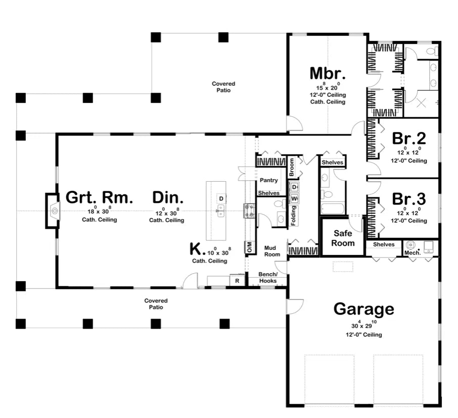 Hickory Hills House Plan - Archival Designs House Plans, floor plan