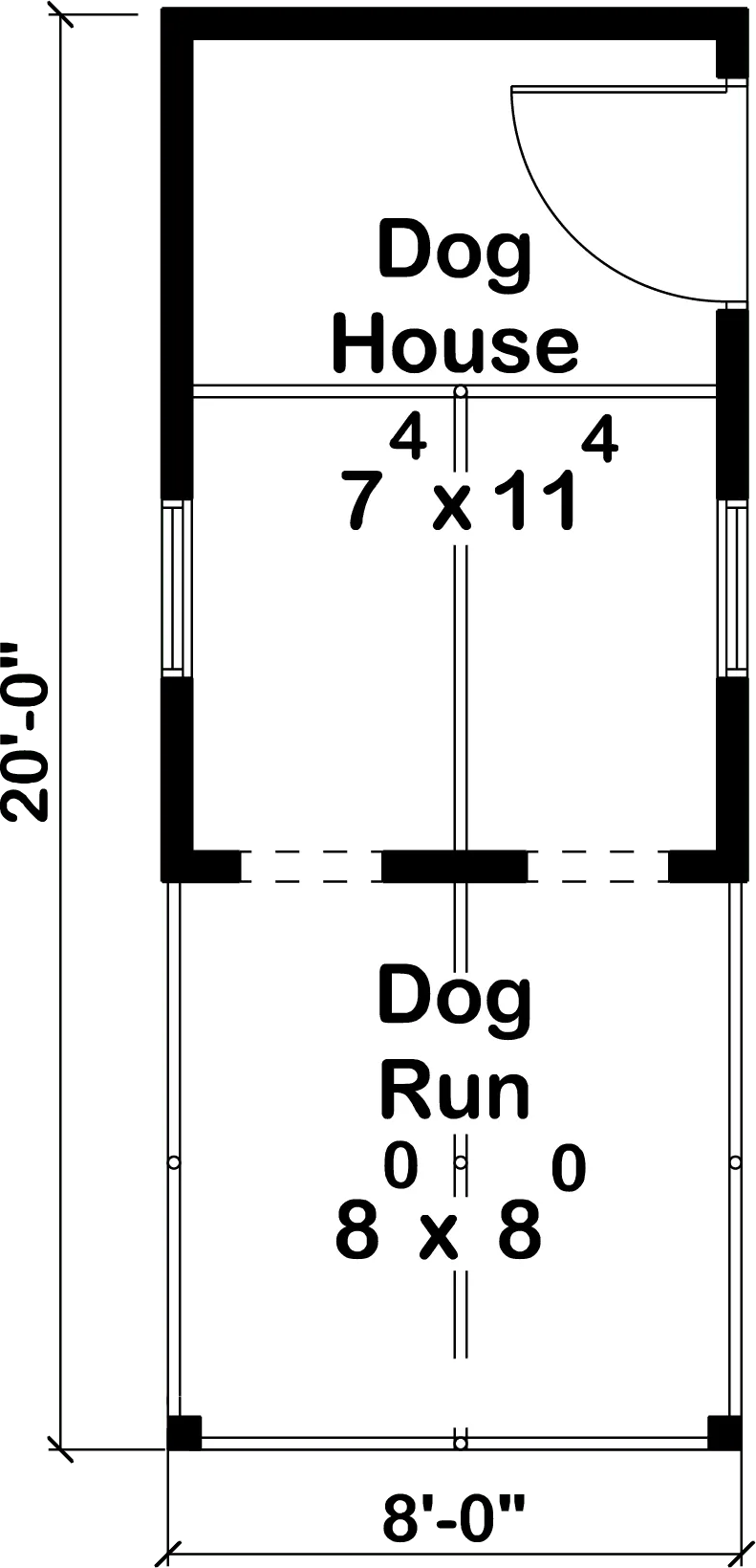 Milligan Dog House Plan - Archival Designs House Plans, floor plan