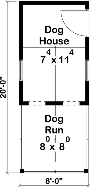 Milligan Dog House Plan - Archival Designs House Plans, floor plan