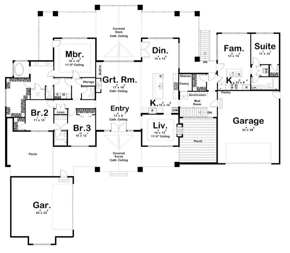 Ridgewood House Plan - Archival Designs House Plans, floor plan