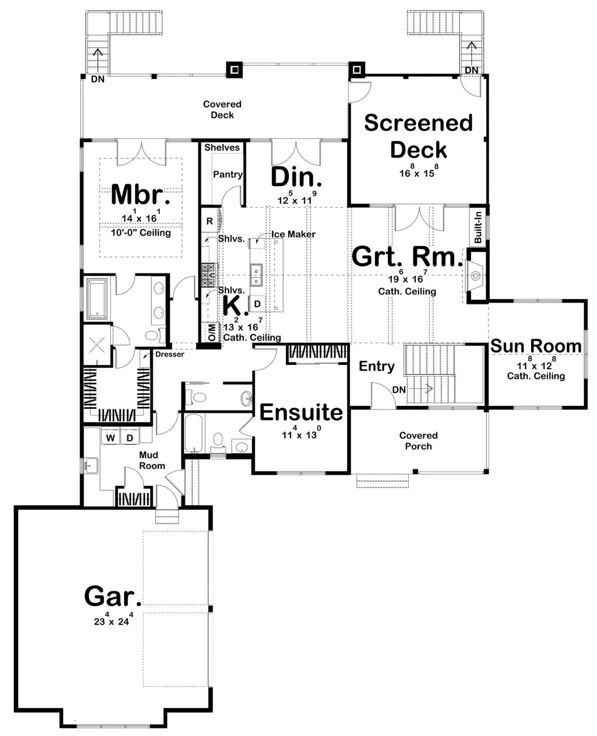 Bull Lake House Plan - Archival Designs House Plans