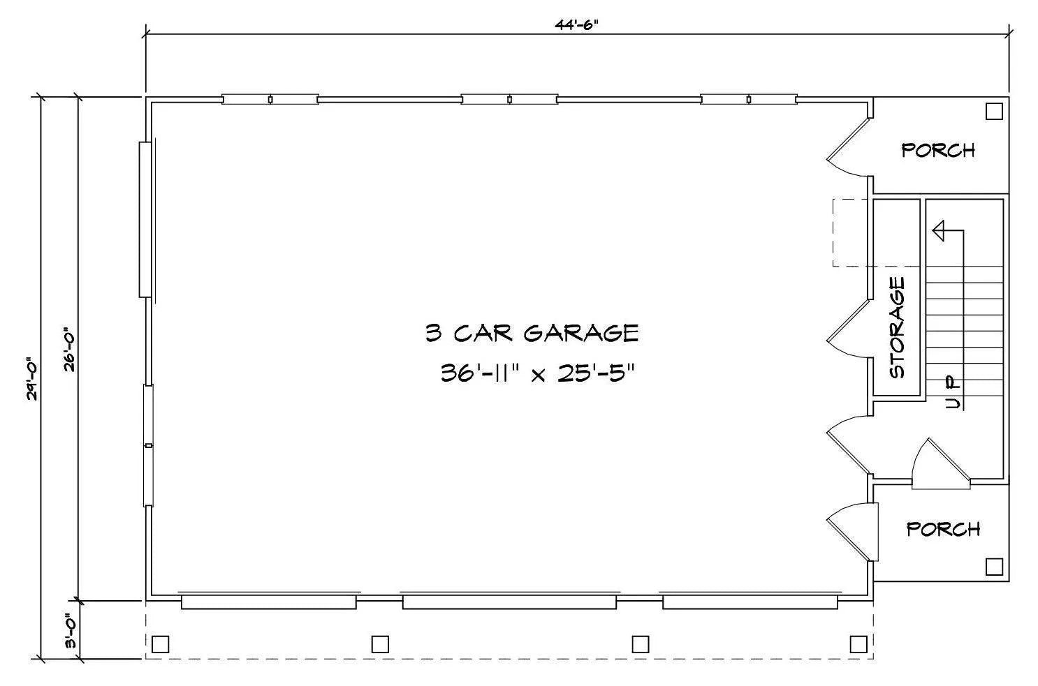 Hemlock Garage Plan - Archival Designs House Plans