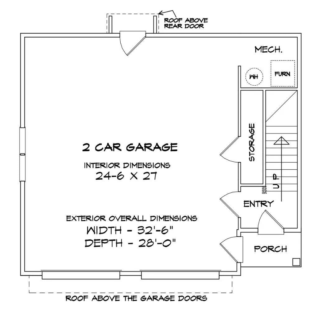 Meridian II Garage Plan - Archival Designs House Plans