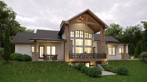 I8361-A Craftsman House, 3 Bedrooms, 2 Bathrooms | Maple Valley II House Plan Exterior-2