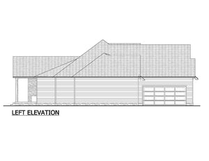 AJ8342-A Modern Farmhouse, 2 to 3 Bedrooms, 3.5 Bathrooms | Plan 1071 House Plan Left Elevation