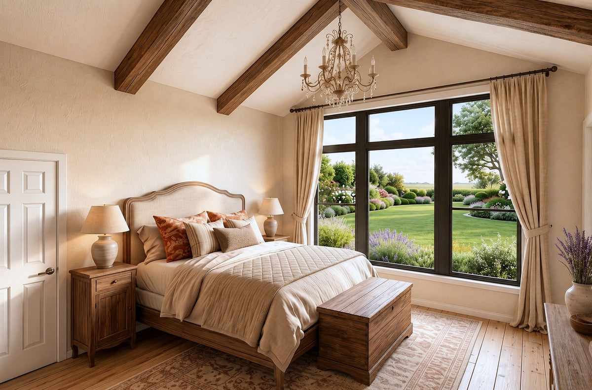 AJ8343-A Contemporary Farmhouse, 3 Bedrooms, 2.5 Bathrooms | Plan 1072 House Plan Master Bedroom