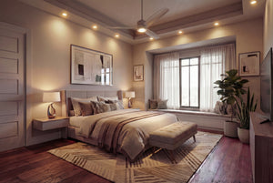 B7779-A Ranch House Master Bedroom, 4 Bedrooms, 3.5 Bathrooms | Aurelius House Plan