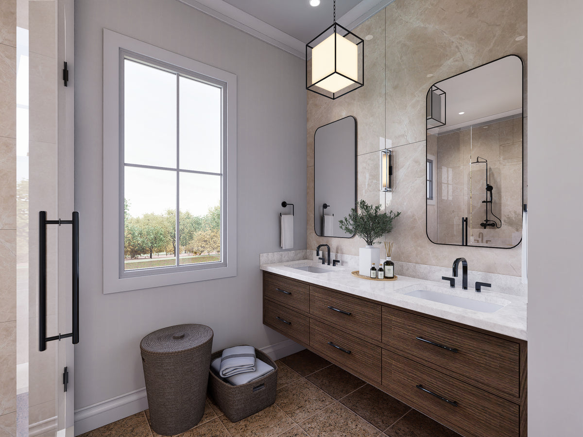 A7897-A Modern Farmhouse 3 Beds, 2 Baths Interior Master Bathroom
