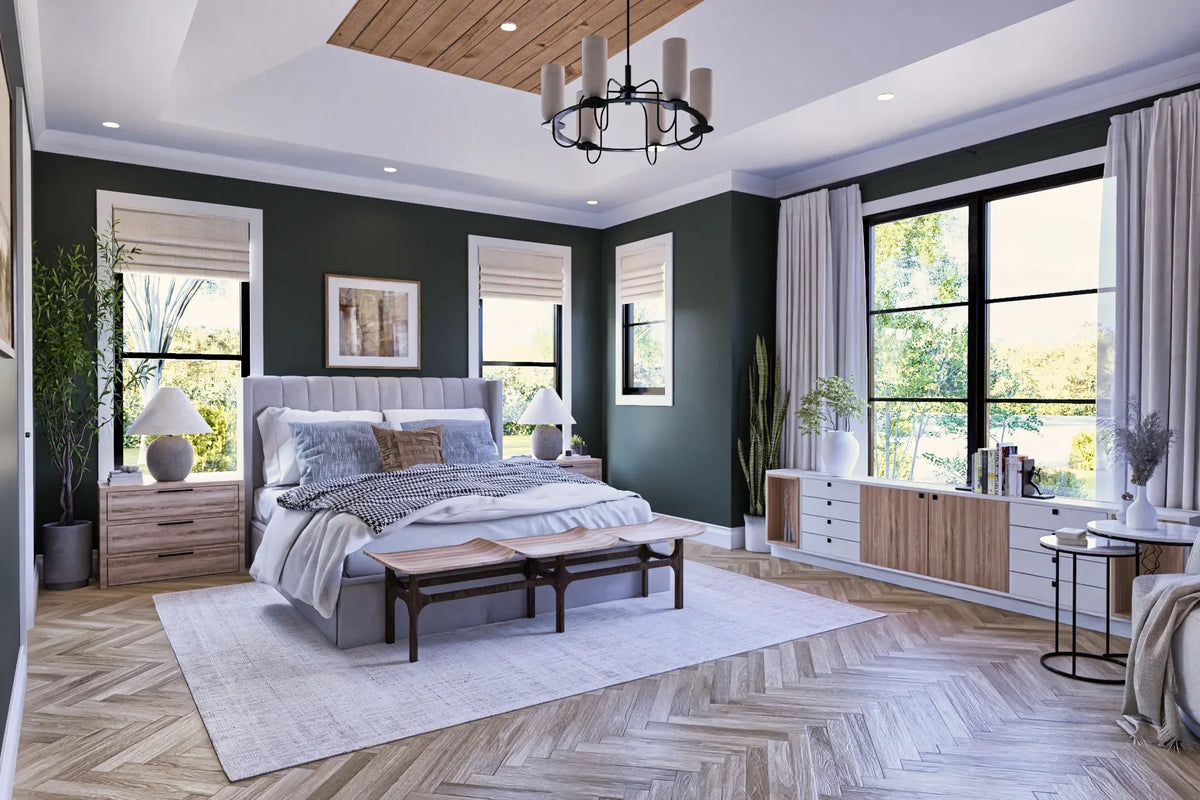 A7572-A Modern Farmhouse Master Bedroom, 3 Bedrooms, 3.5 Bathrooms | Sweet Maple House