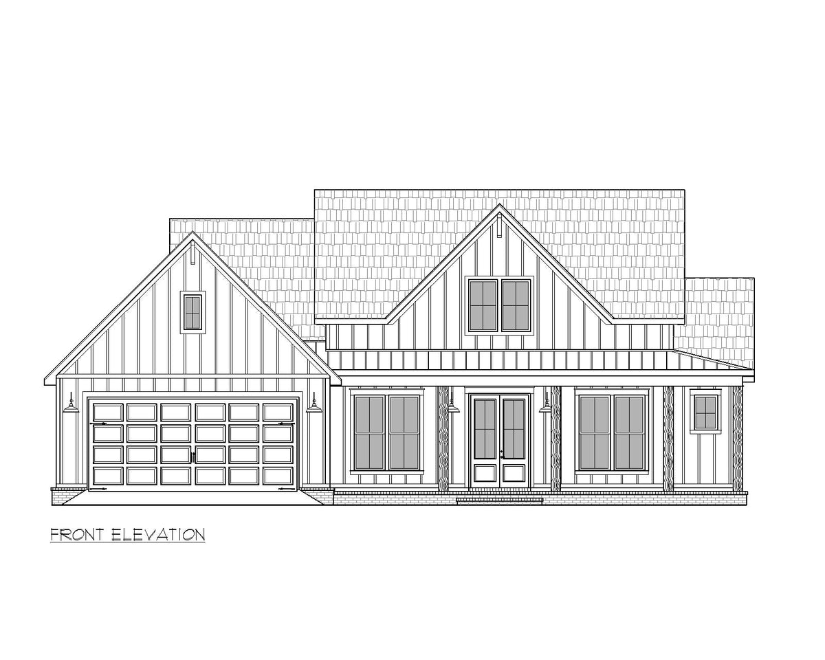 C5385-A The Mayfield House Plan Front Elevation