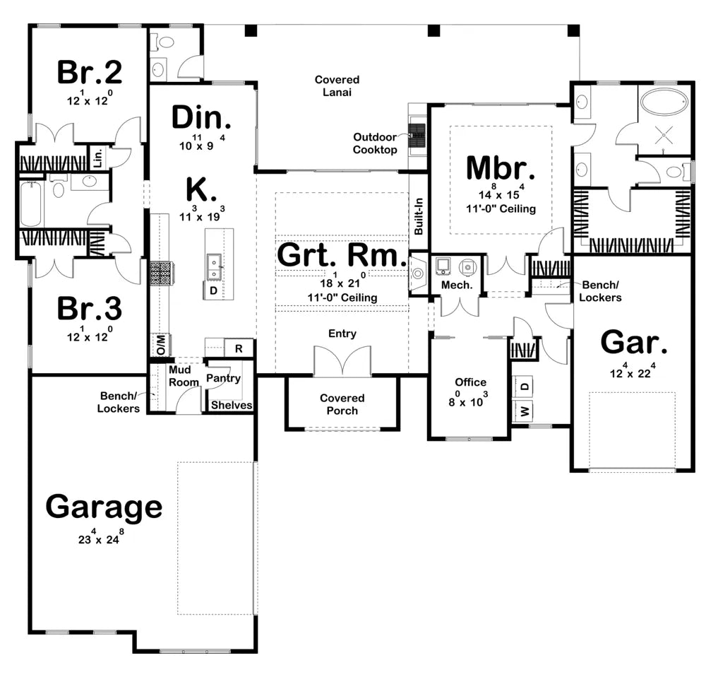 Melbourne House Plan - Archival Designs House Plans, floor plan