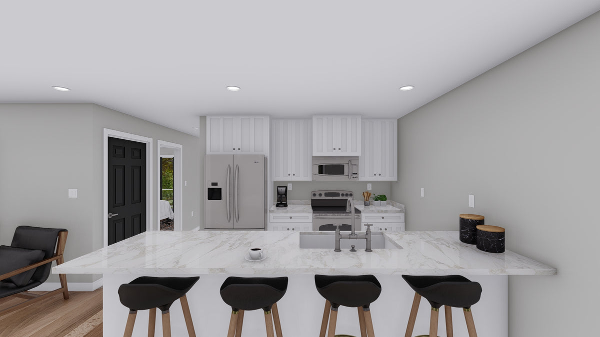 Modern One-Bedroom Garage Apartment with Deck and Family Room