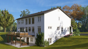 AO8492-A Modern Craftsman House, 5 Bedrooms, 3.5 Bathrooms | Mijas House Plan Exterior-5