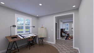 AO8492-A Modern Craftsman House, 5 Bedrooms, 3.5 Bathrooms | Mijas House Plan Home Office