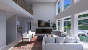 AO8492-A Modern Craftsman House, 5 Bedrooms, 3.5 Bathrooms | Mijas House Plan Great Room