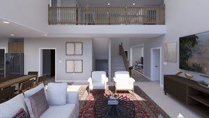 AO8492-A Modern Craftsman House, 5 Bedrooms, 3.5 Bathrooms | Mijas House Plan Great Room