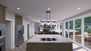 AO8492-A Modern Craftsman House, 5 Bedrooms, 3.5 Bathrooms | Mijas House Plan Kitchen