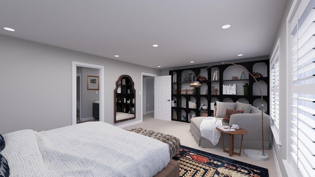 AO8492-A Modern Craftsman House, 5 Bedrooms, 3.5 Bathrooms | Mijas House Plan Master Bed