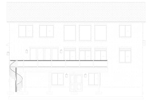 AO8492-A Modern Craftsman House, 5 Bedrooms, 3.5 Bathrooms | Mijas House Plan Rear Elevation