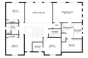 AO8492-A Modern Craftsman House, 5 Bedrooms, 3.5 Bathrooms | Mijas House Plan Second Floor Plan