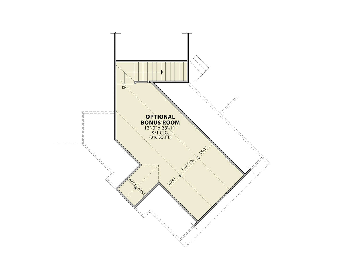 Mill Creek Cottage Floor Plan - Bonus Room