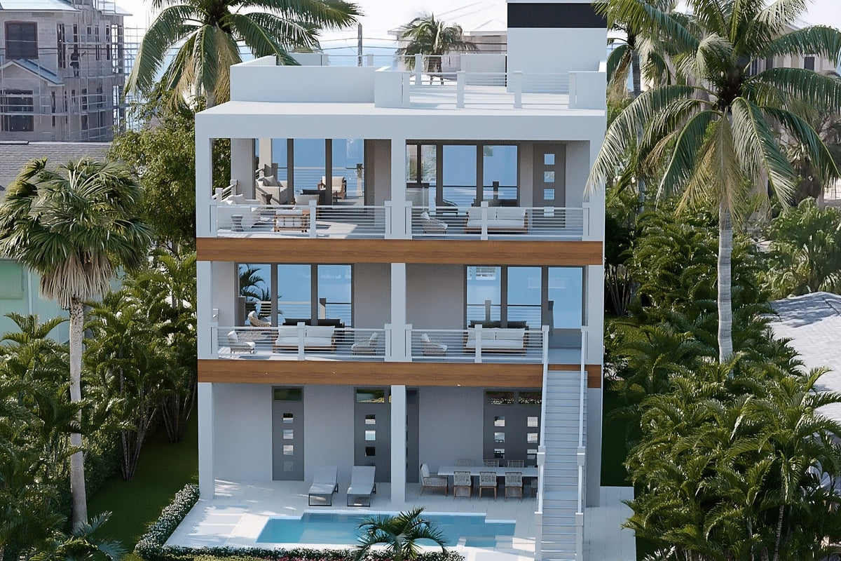 Modern 3-Bedroom Coastal Home with Elevator, In-Law Suite, and Balcony