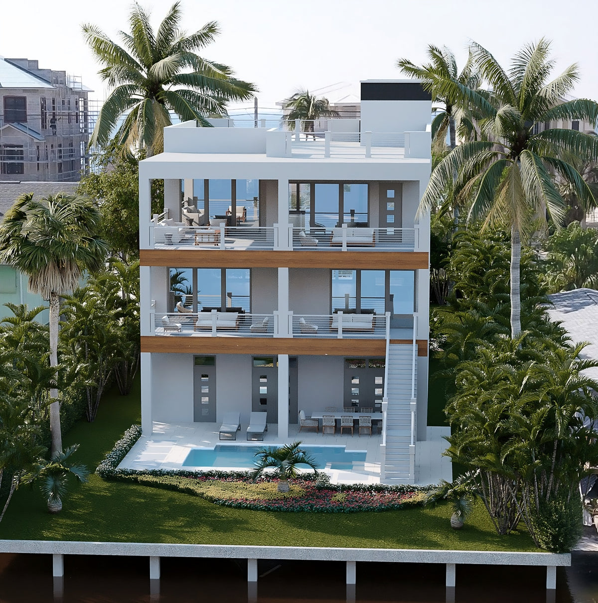 Modern 3-Bedroom Coastal Home with Elevator, In-Law Suite, and Balcony