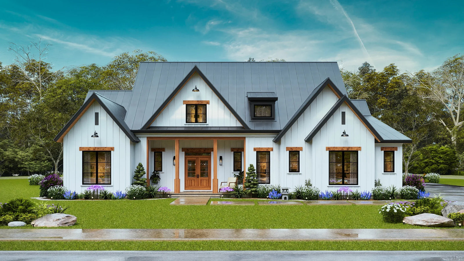 A7572-A Modern Farmhouse, 3 Bedrooms, 3.5 Bathrooms | Sweet Maple House Exterior-1